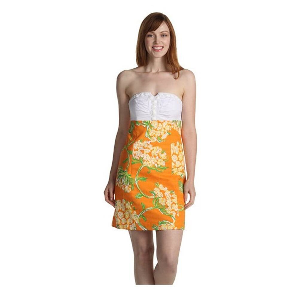 Lilly Pulitzer Sz 10 NWOT BOWEN Floral Print Sleeveless Empire Waist Dress